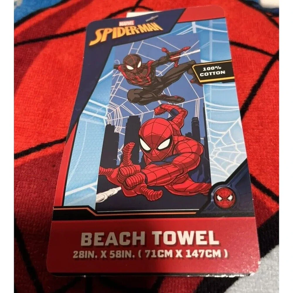 Spiderman‎ Marvel Beach Towel 28 x 58 - 100% Cotton - New With Tags